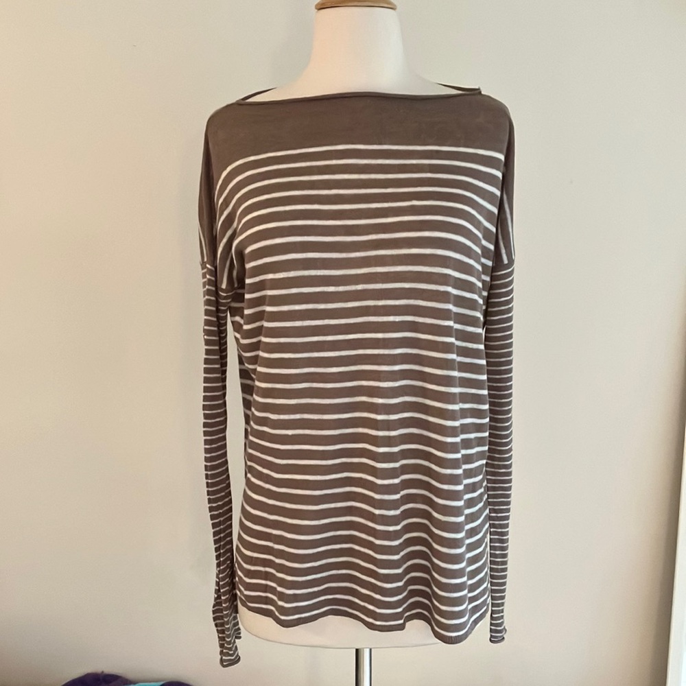 Vince Linen Long Sleeve Top